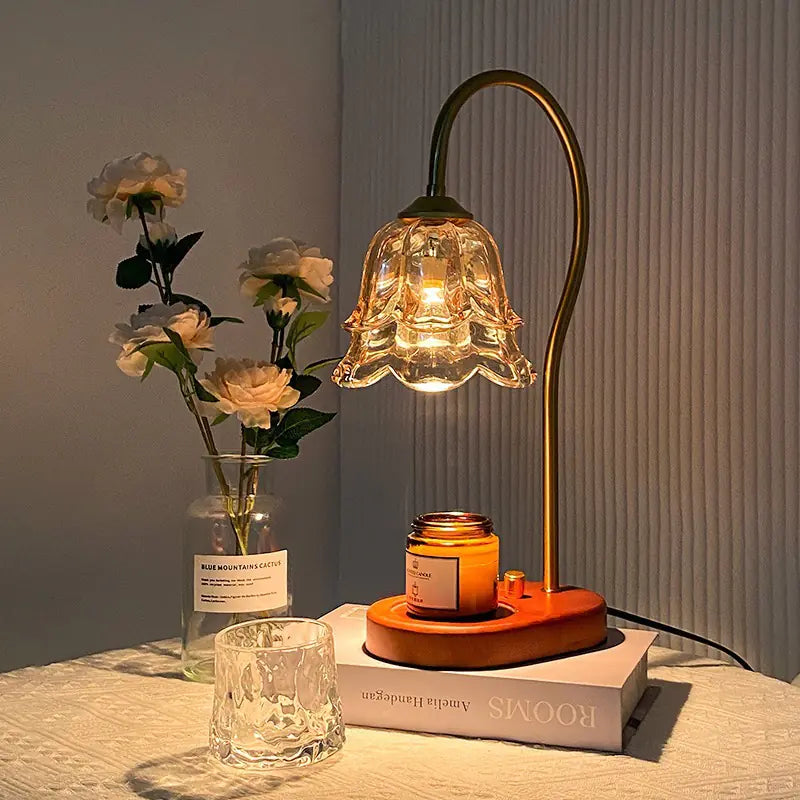 Aromatherapy Glass Wax Warmer Night Light Table Lamp