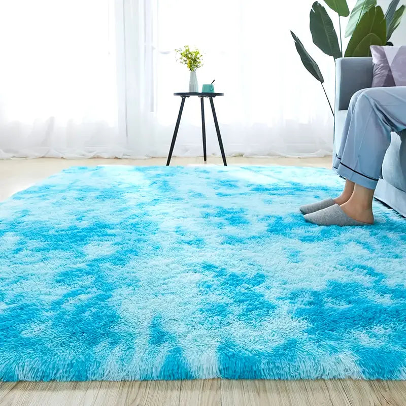Silk Wool Carpet for Living Room and Bedroom Plush Mat