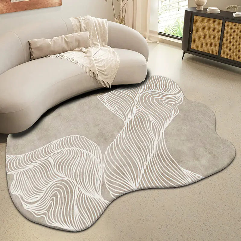 Nordic Style Faux Cashmere Area Rug with Gradient Design