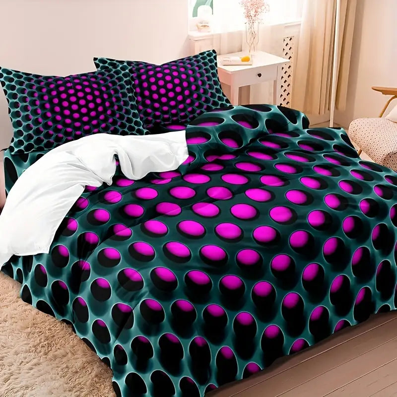 3pcs Soft 3D Printed Duvet Cover Set for Bedroom