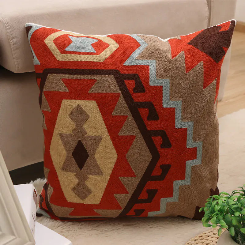 Embroidered Cotton Pillowcase