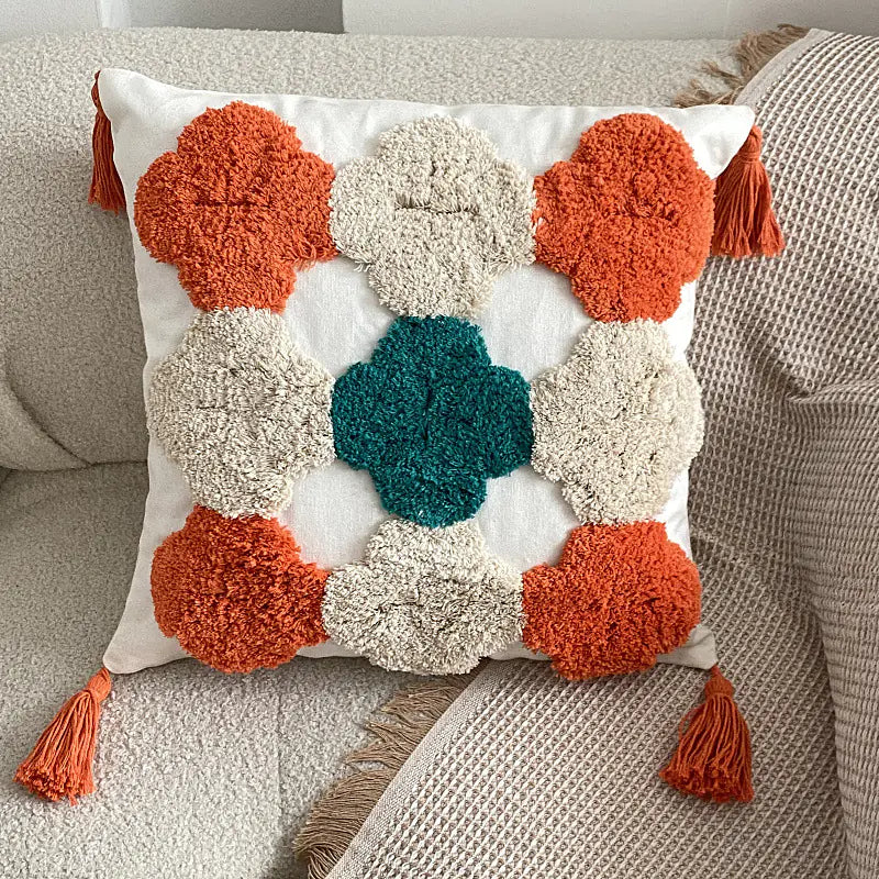 Nordic Bohemian Tufted Pentagram Pillow