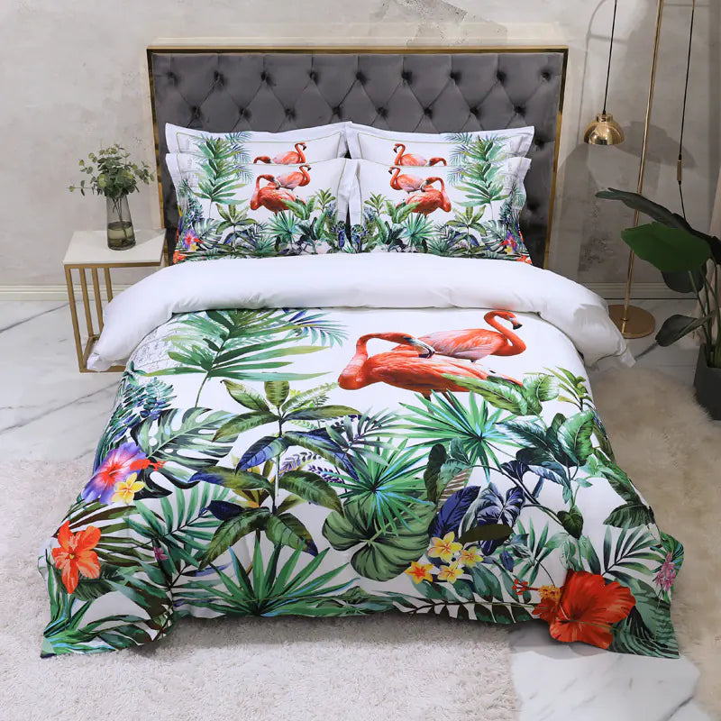 Luxury 100 Cotton Digital Floral Bedding Set (4 Pieces)