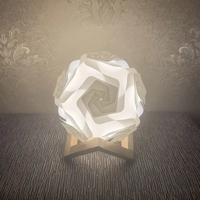 DIY LED Moon Lamp with Wood Stand for Kids' Room