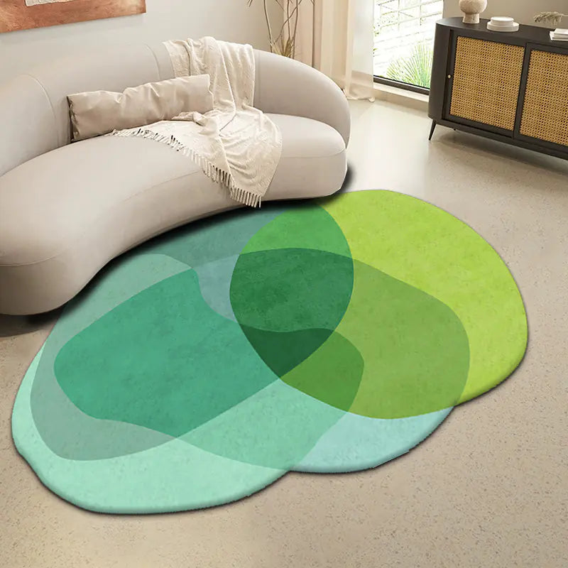 Nordic Style Faux Cashmere Area Rug with Gradient Design