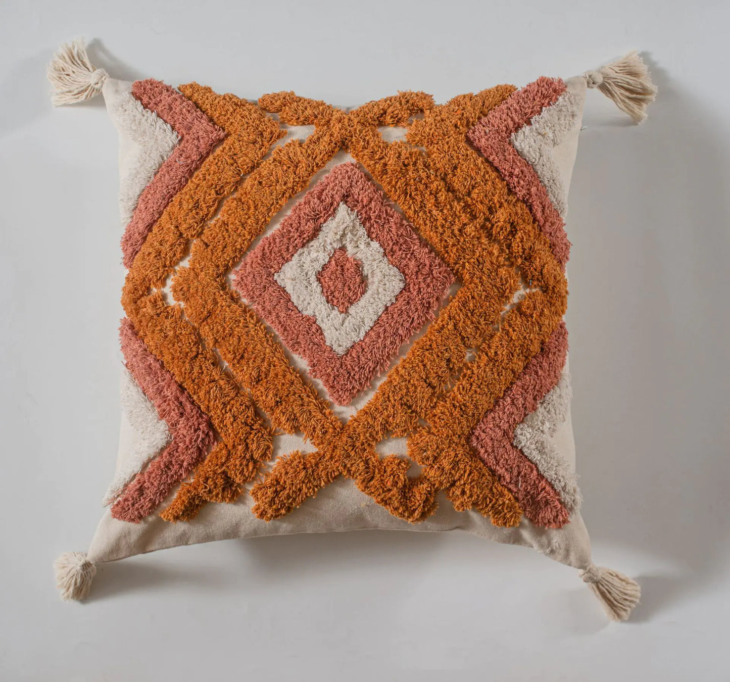 Ethnic Style Tufted Tassel Cushion Pillow Cover