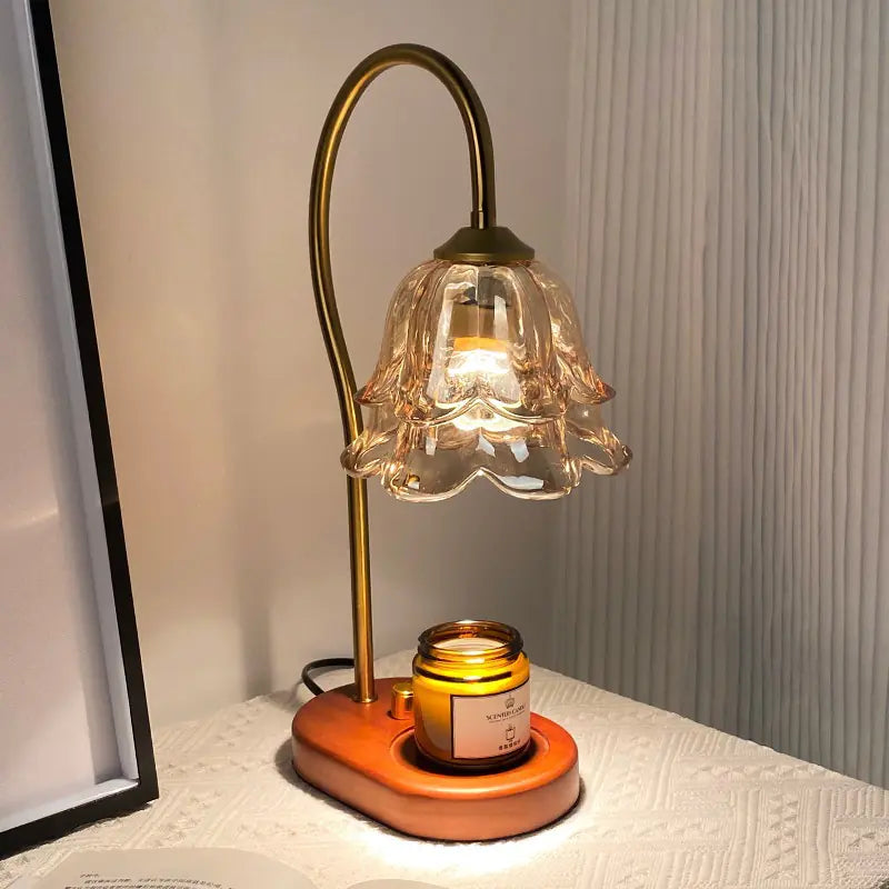 Aromatherapy Glass Wax Warmer Night Light Table Lamp