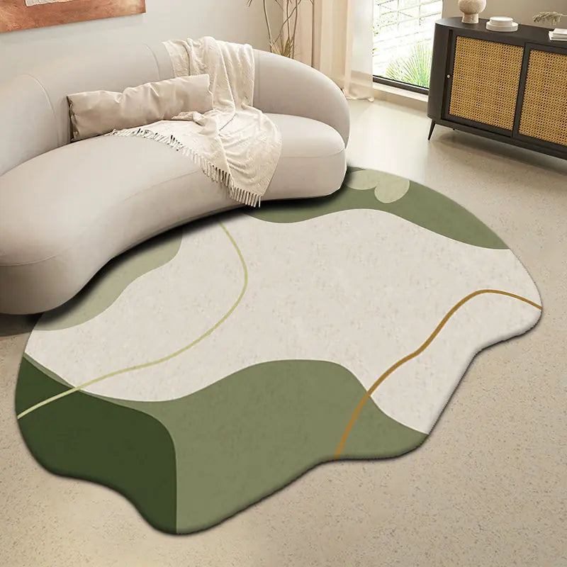 Nordic Style Faux Cashmere Area Rug with Gradient Design