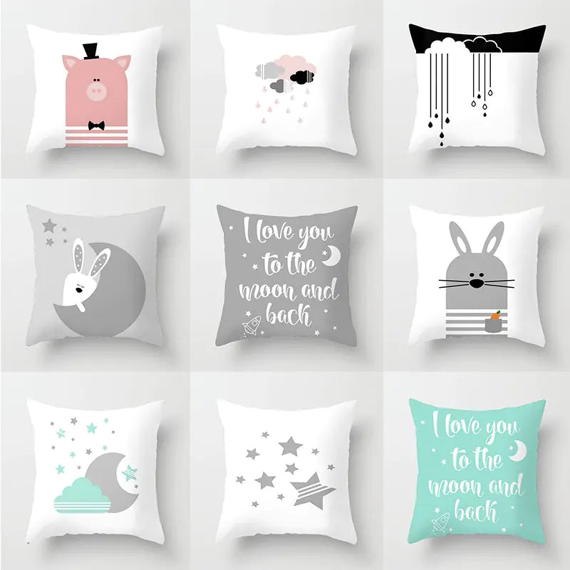 Star Moon Cartoon Pillowcase