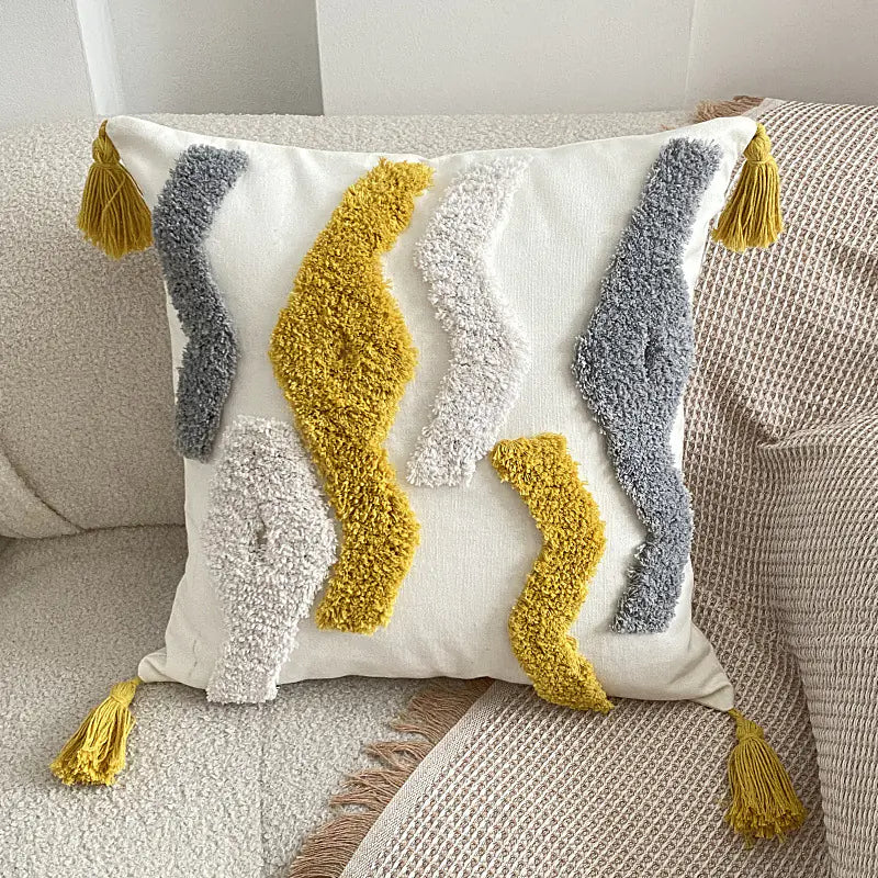 Nordic Bohemian Tufted Pentagram Pillow
