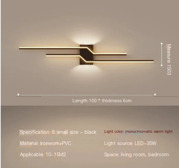 Minimalist Linear LED Wall Sconce for Living Room (One)
