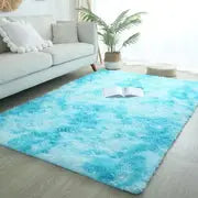 Tie Dye Plush Rectangle Floor Mat for Home Decor 47x63in