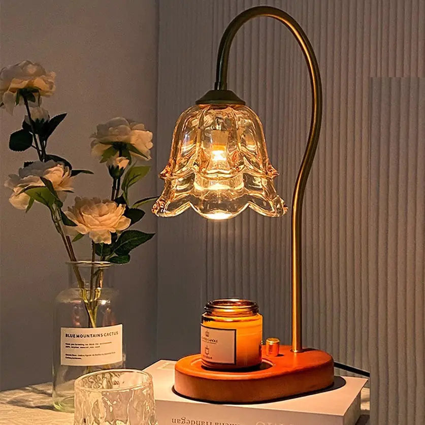 Aromatherapy Glass Wax Warmer Night Light Table Lamp