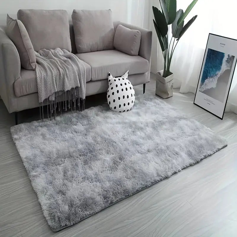 Tie Dye Plush Rectangle Floor Mat for Home Decor 47x63in
