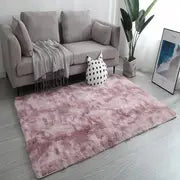 Tie Dye Plush Rectangle Floor Mat for Home Decor 47x63in