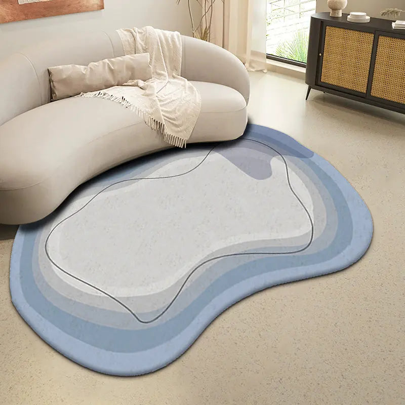 Nordic Style Faux Cashmere Area Rug with Gradient Design