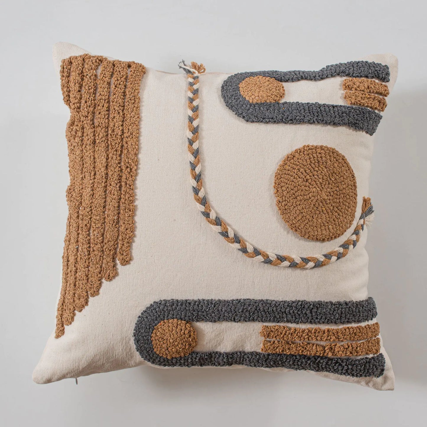 Ethnic Style Tufted Tassel Cushion Pillow Cover