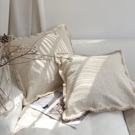 "Rough Texture Vintage Style Pillow Cover"
