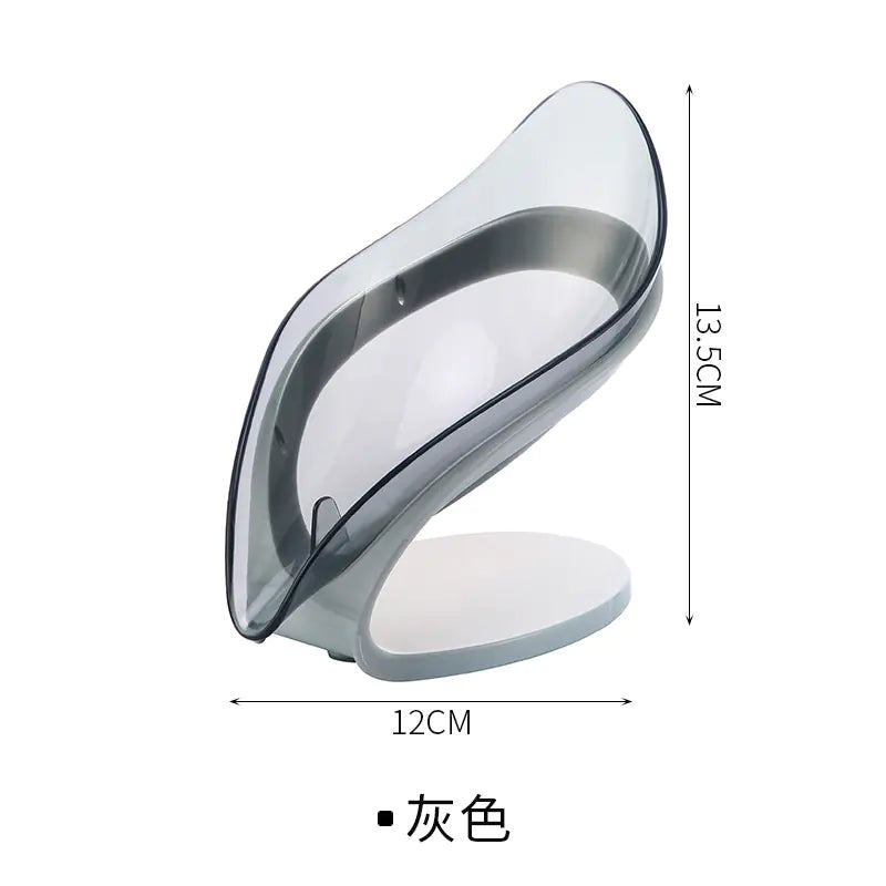 Leaf Soap Holder with Suction Cup for Bathroom Use