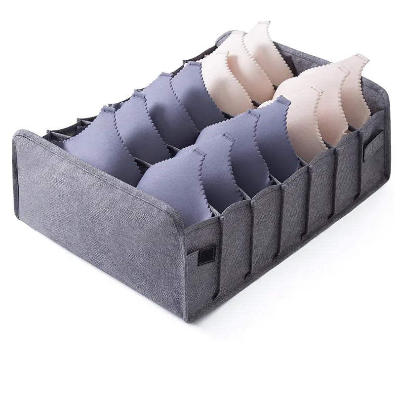 European Fabric Underwear Storage Box with Dividers