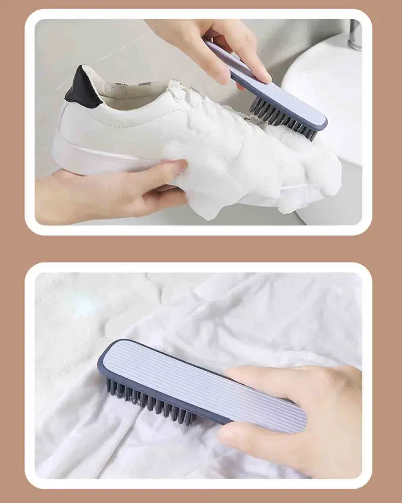 Multifunctional Shoe Brush with Soft Bristles and Handle