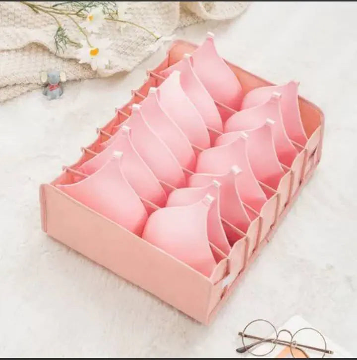 European Fabric Underwear Storage Box with Dividers