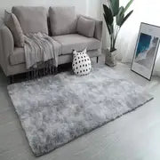 Tie Dye Plush Rectangle Floor Mat for Home Decor 47x63in