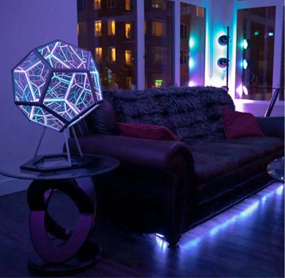 Infinity Dodecahedron Colorful Night Light Art Lamp