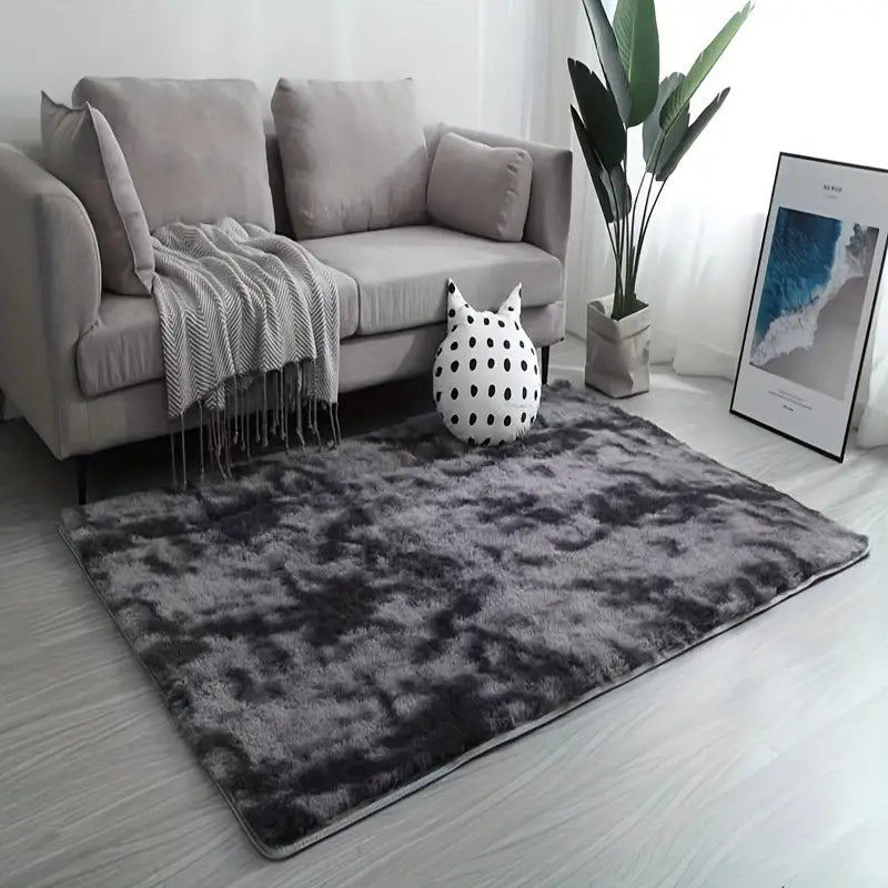 Tie Dye Plush Rectangle Floor Mat for Home Decor 47x63in