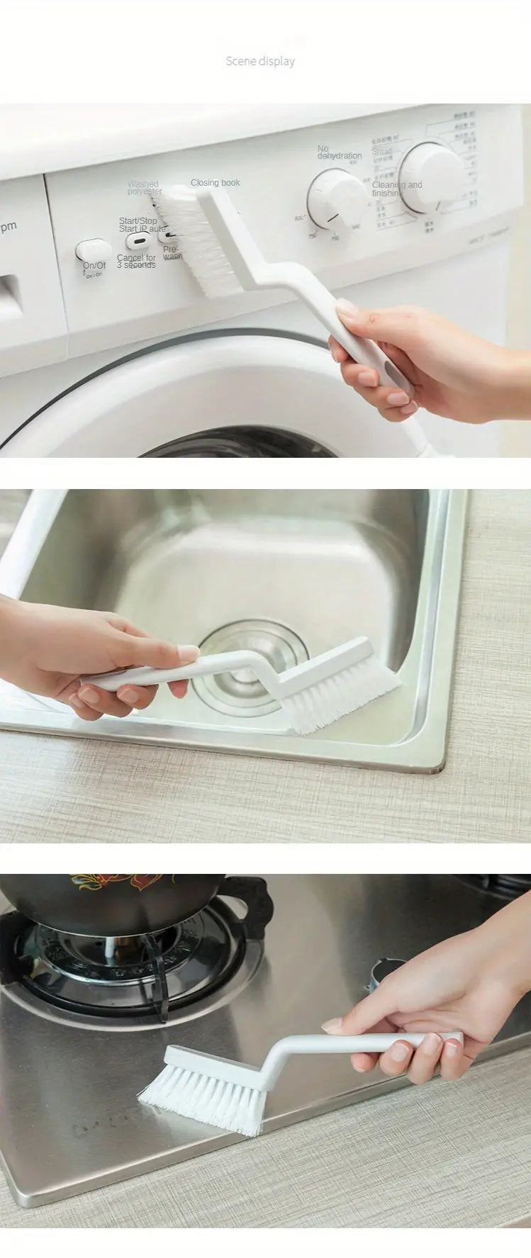 Multipurpose Cleaning Brush for Bathroom Tiles and Windows