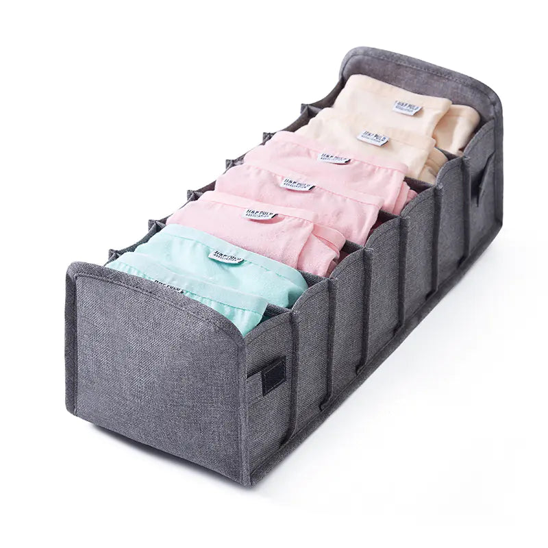European Fabric Underwear Storage Box with Dividers