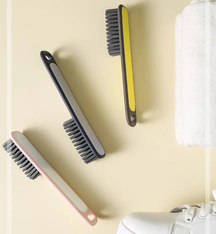 Multifunctional Shoe Brush with Soft Bristles and Handle