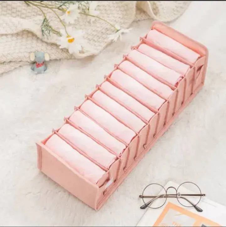 European Fabric Underwear Storage Box with Dividers