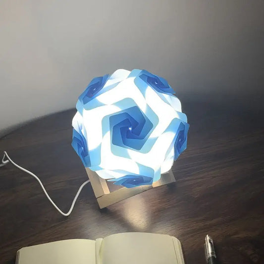 DIY LED Moon Lamp with Wood Stand for Kids' Room