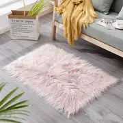 Rectangular Soft Shaggy Rug for Living Room Decor