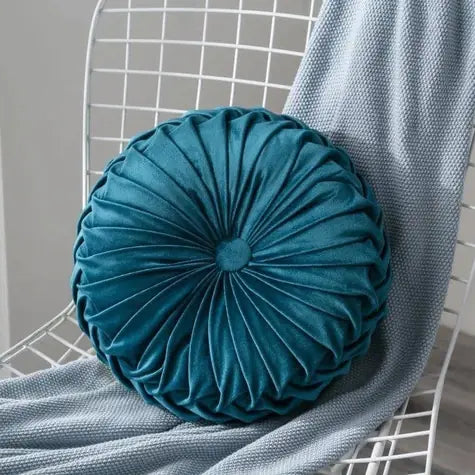 Dutch Velvet Pumpkin Cushion, Handmade Round Pillow