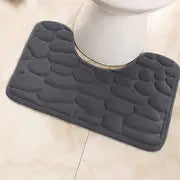 U-shaped Memory Foam Bath Mat, Super Absorbent & Non-Slip