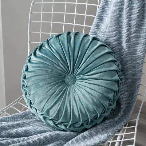 Dutch Velvet Pumpkin Cushion, Handmade Round Pillow