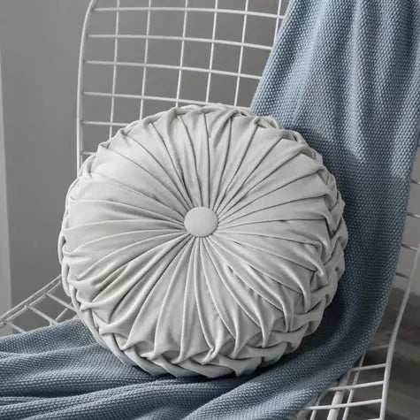 Dutch Velvet Pumpkin Cushion, Handmade Round Pillow