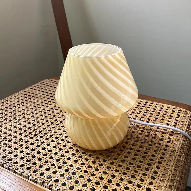 Vintage Glass Table Lamp for Bedroom or Guesthouse