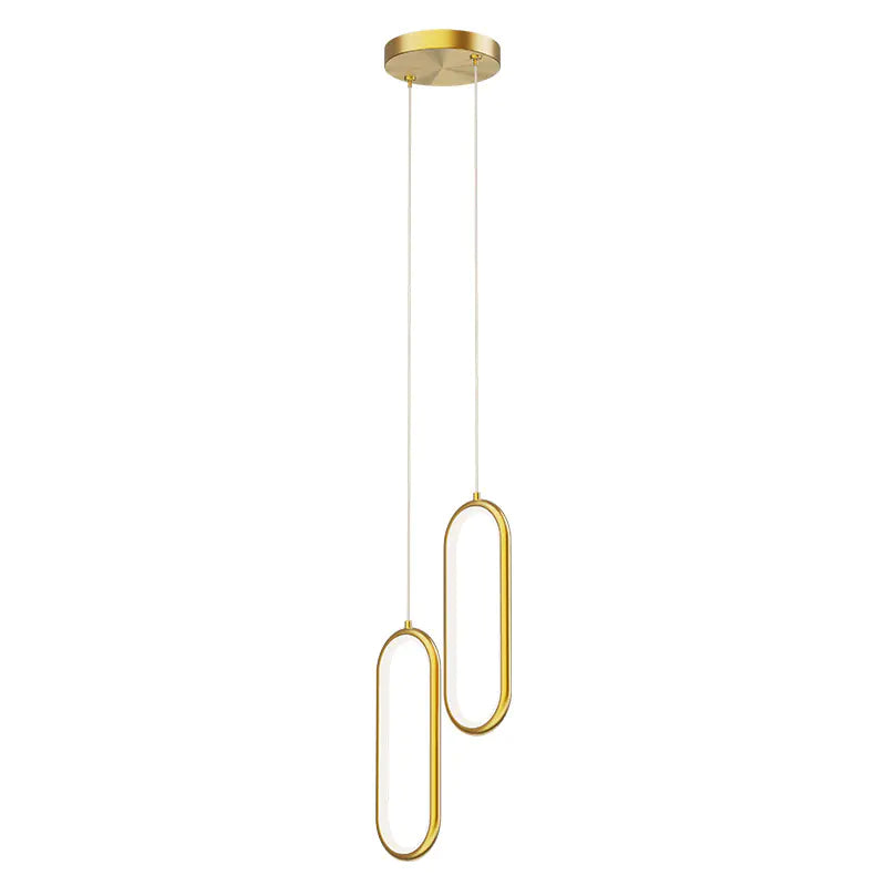 Nordic Style Adjustable Copper Pendant Light for Bedroom