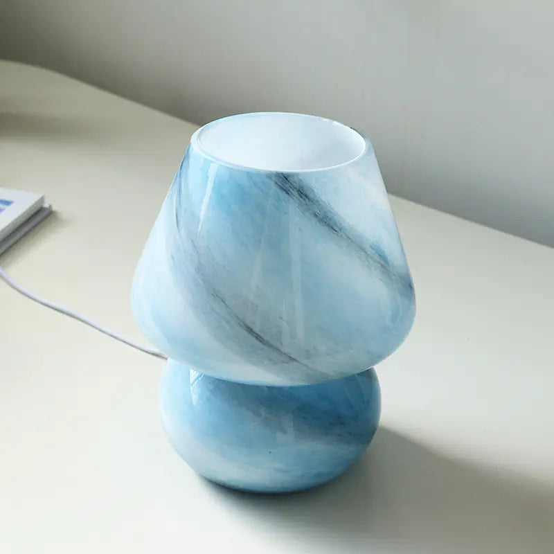 Vintage Glass Table Lamp for Bedroom or Guesthouse