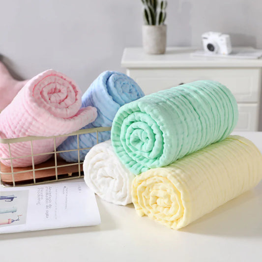 6-Layer Muslin Baby Blanket and Soft Bath Towel 105x105