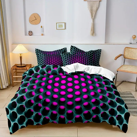 3pcs Soft 3D Printed Duvet Cover Set for Bedroom