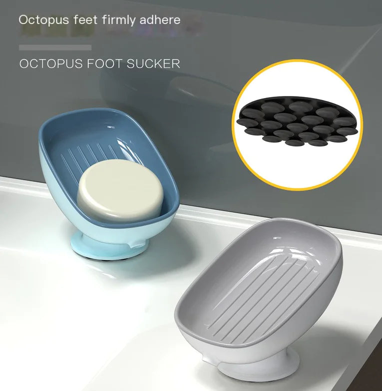 Suction Cup Soap Dish for Bathroom Storage (Octopus Design)