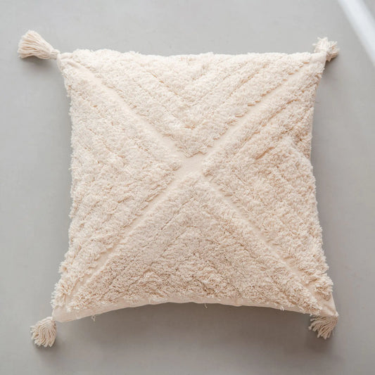 Ethnic Style Tufted Tassel Cushion Pillow Cover
