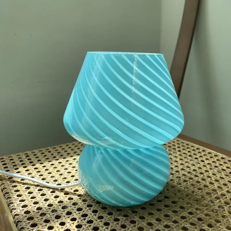 Vintage Glass Table Lamp for Bedroom or Guesthouse