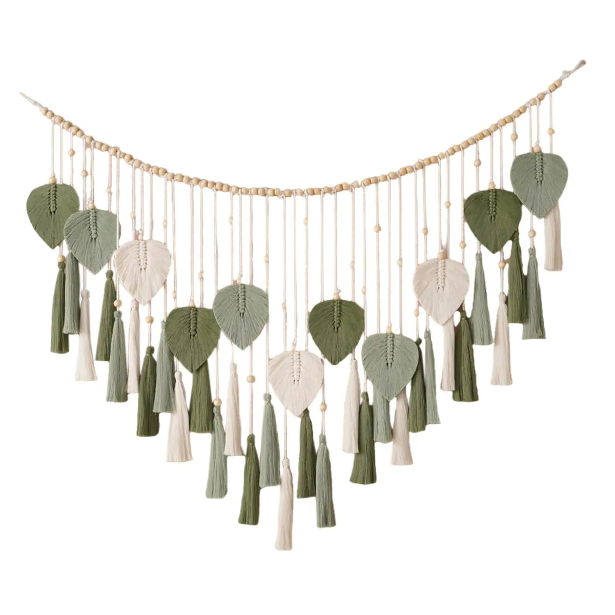 Handwoven Bohemian Leaf Tapestry for Kids' Room