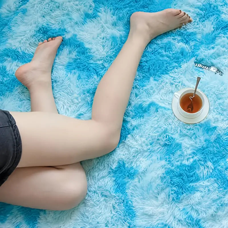 Silk Wool Carpet for Living Room and Bedroom Plush Mat