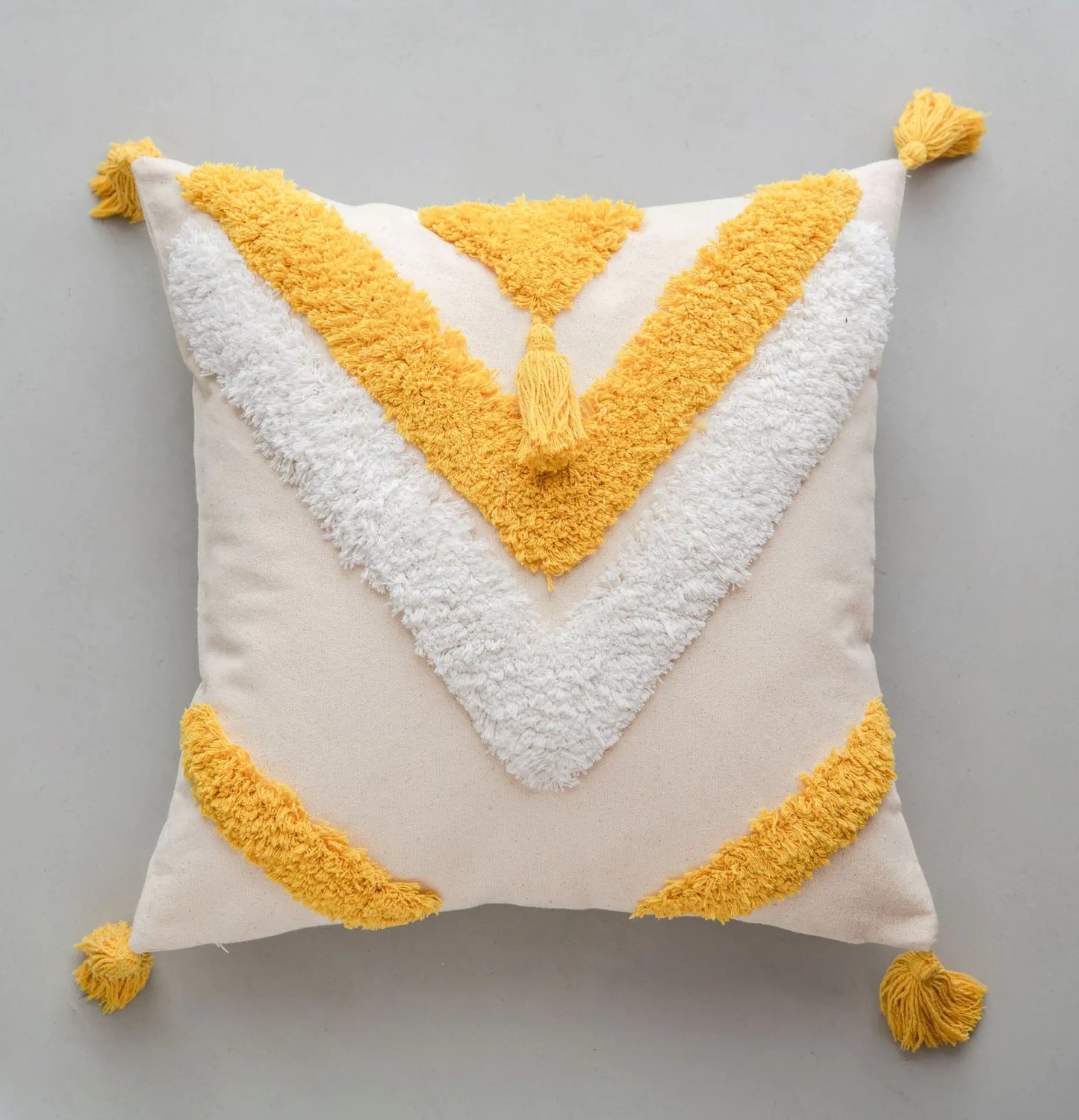 Ethnic Style Tufted Tassel Cushion Pillow Cover